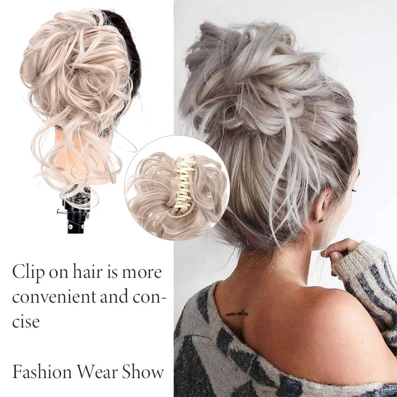 synthetic Messy Hair Bun Accessories For Women Scrunchie Clip-on Hair Chignon Extensions Fashion Bun