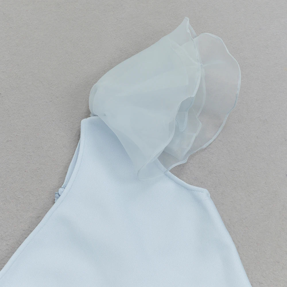 Bandage One Shoulder Sleeveless Dress