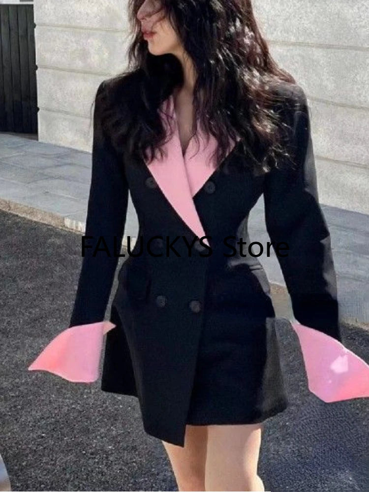 Autumn Elegant French Dress Women Vintage Mini Dress