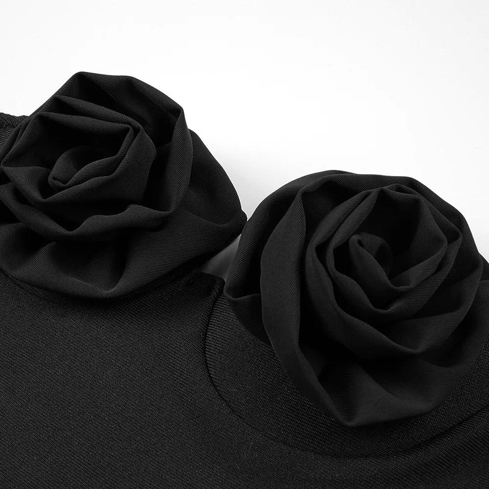 Bandage 3D Flower Chic Top