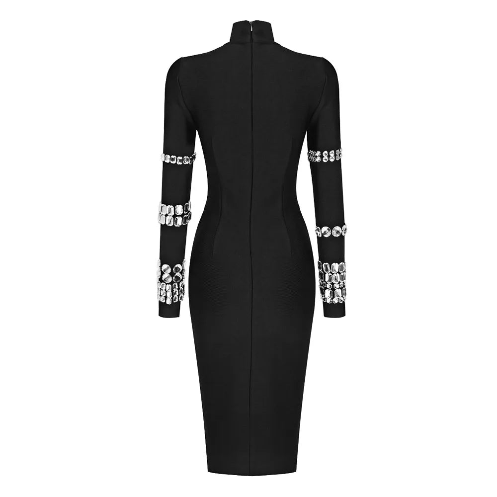 Bandage Long Sleeve Dress