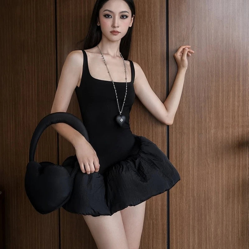 Backless Solid Color Slimming High Waist Sling Dresses Summer Women's Dress New Fashion Mini Dress Woman Clothing