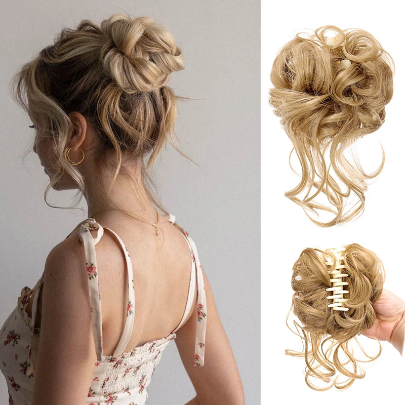 synthetic Messy Hair Bun Accessories For Women Scrunchie Clip-on Hair Chignon Extensions Fashion Bun
