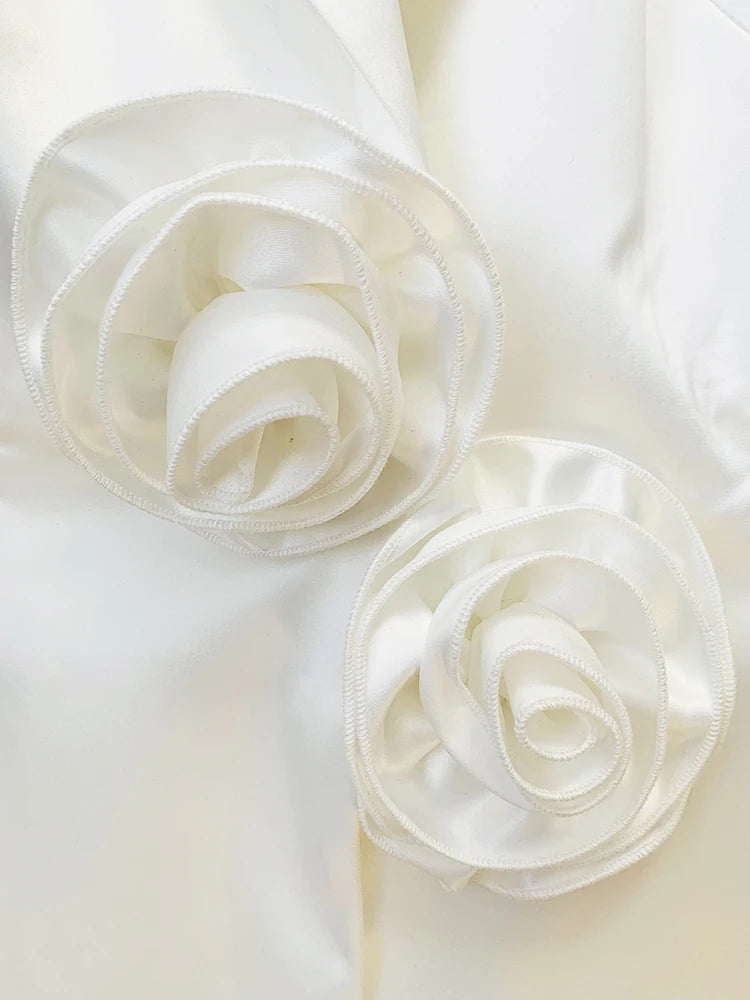 HIGH STREET Newest Designer Runway Fashion Women's Hollow Out Flowers Appliques Pearls