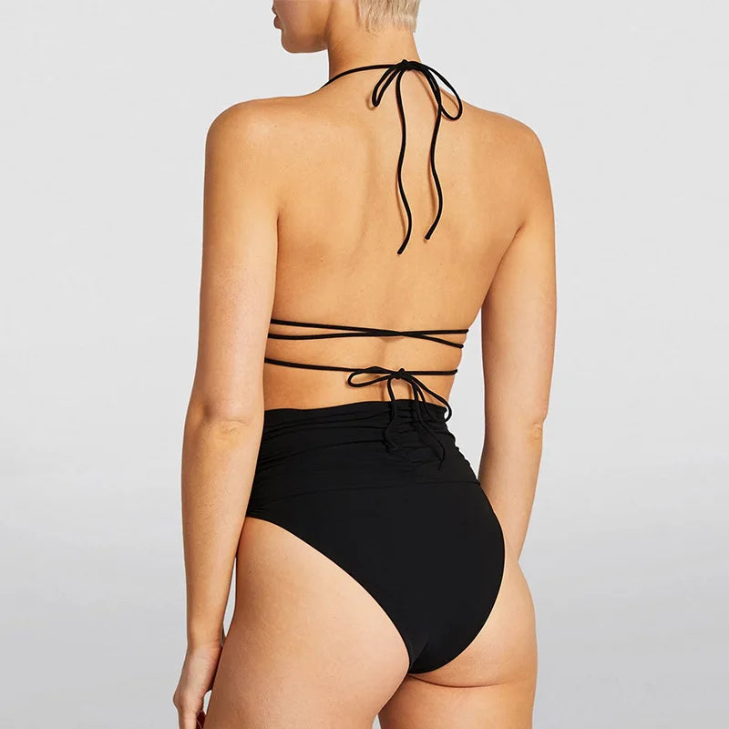 Swimwear 3D Flower High-waisted Bikini Summer Beach Wear
