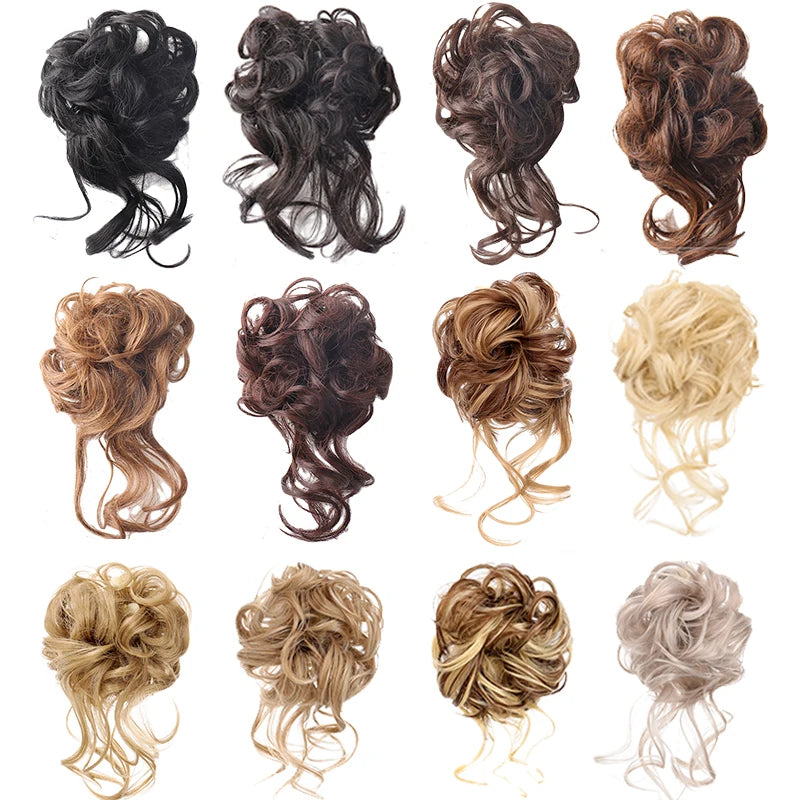 synthetic Messy Hair Bun Accessories For Women Scrunchie Clip-on Hair Chignon Extensions Fashion Bun