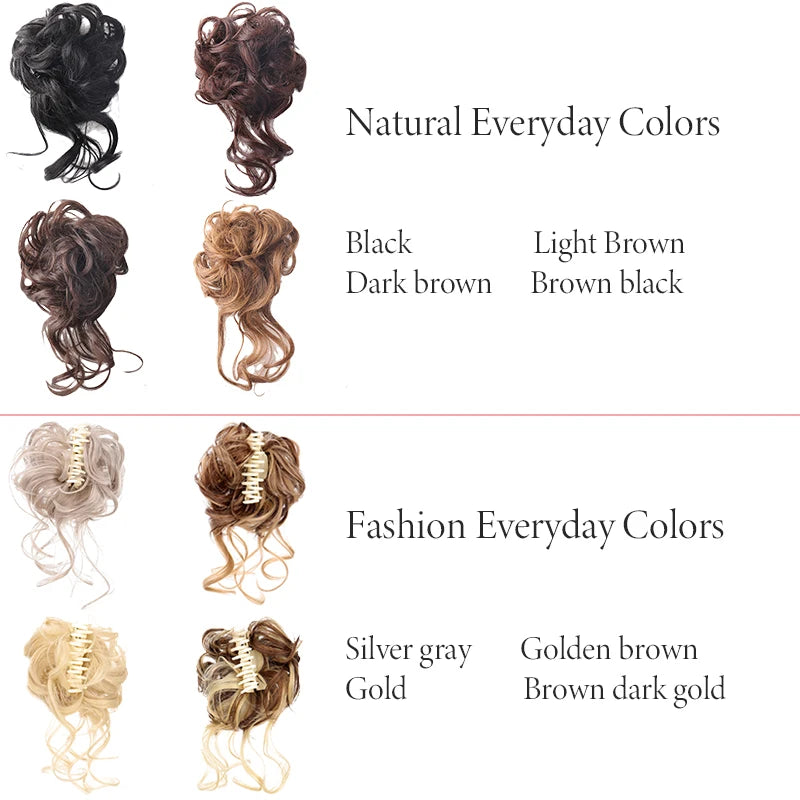 synthetic Messy Hair Bun Accessories For Women Scrunchie Clip-on Hair Chignon Extensions Fashion Bun