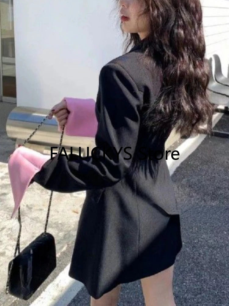 Autumn Elegant French Dress Women Vintage Mini Dress