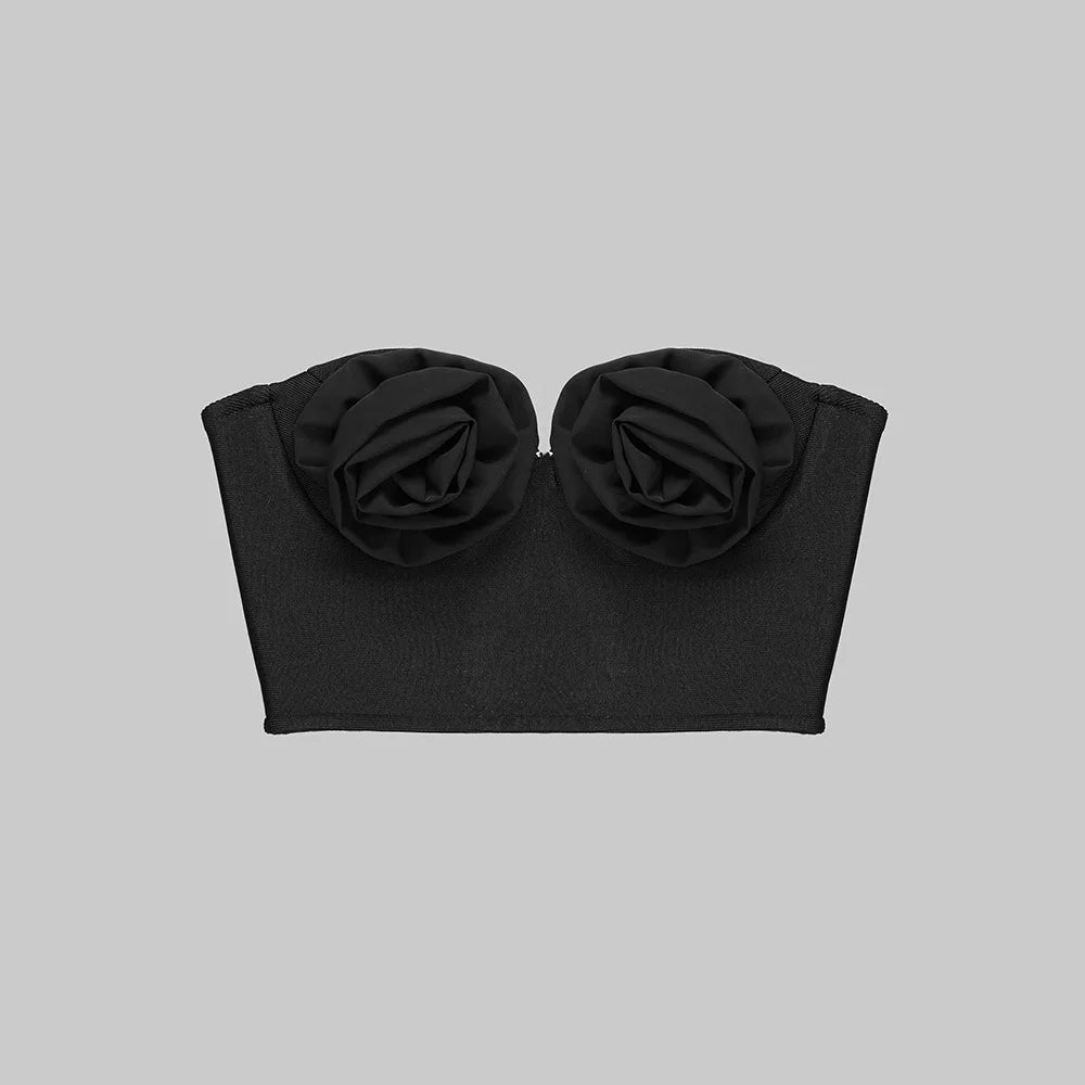 Bandage 3D Flower Chic Top