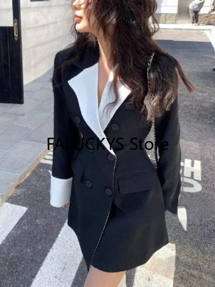 Autumn Elegant French Dress Women Vintage Mini Dress