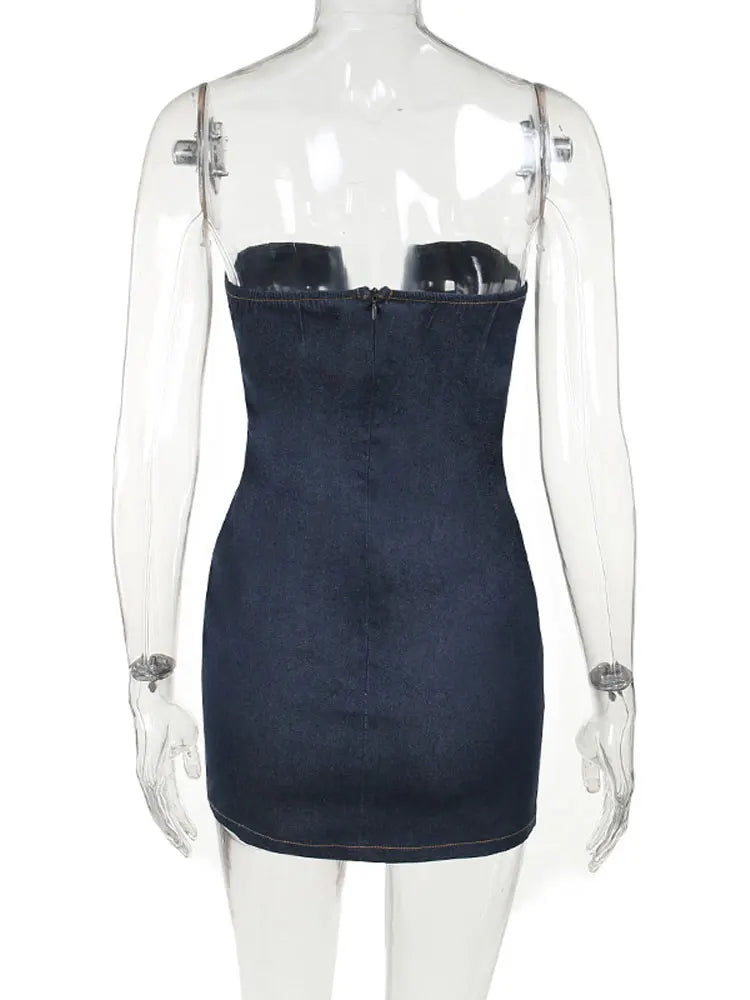 Sleeveless Denim Mini Dress