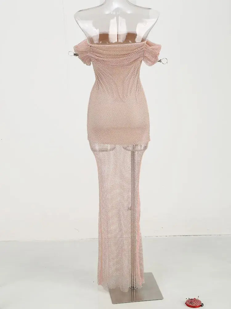 Elegant Evening Long Sleeveless Dress