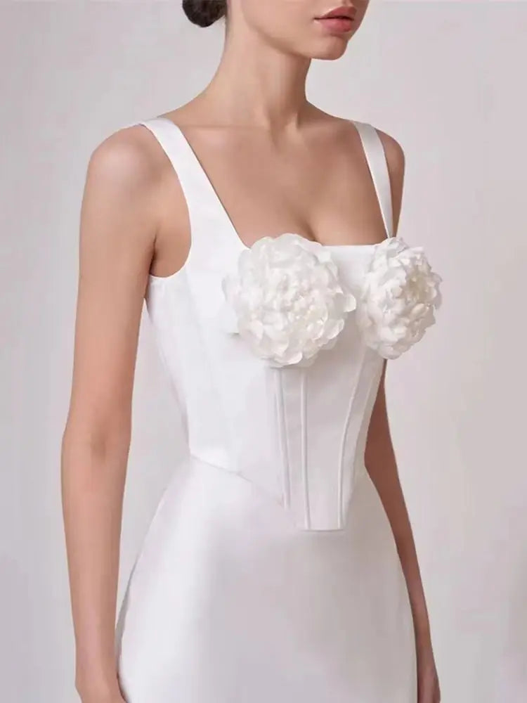 Square Neck Open Back Black and White Bandage Dress 2-Piece Set Knitted Elegant Nightclub Party Set