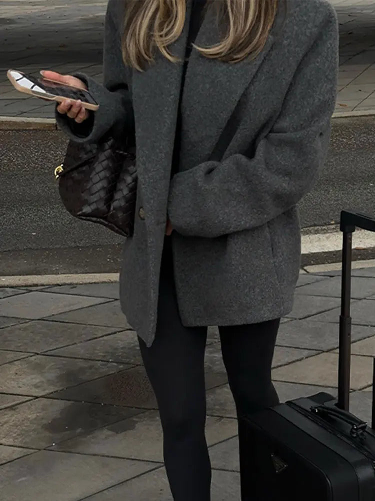 Elegant Woolen Blend short Coats