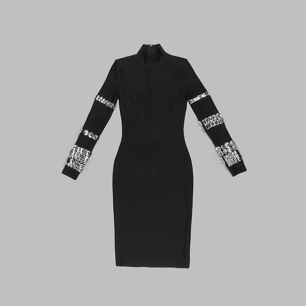 Bandage Long Sleeve Dress