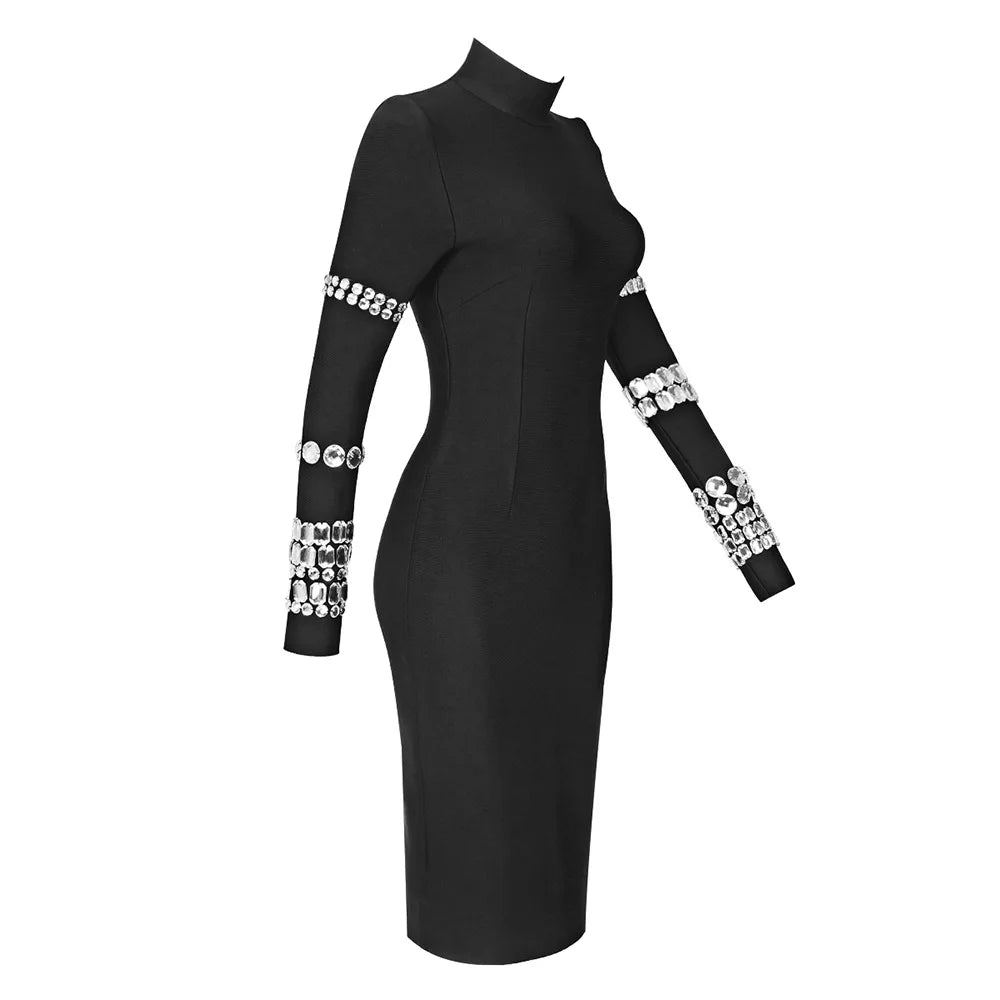 Bandage Long Sleeve Dress