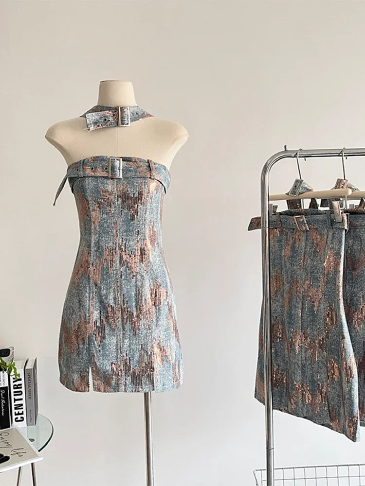Denim Mini Dress Bodycon