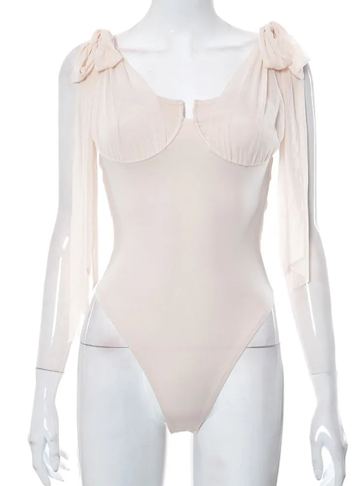 Mesh Bandage Slip Bodysuit