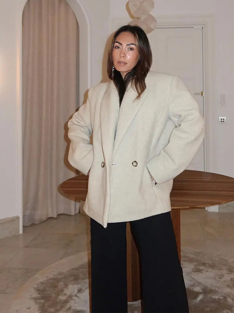 Elegant Woolen Blend short Coats