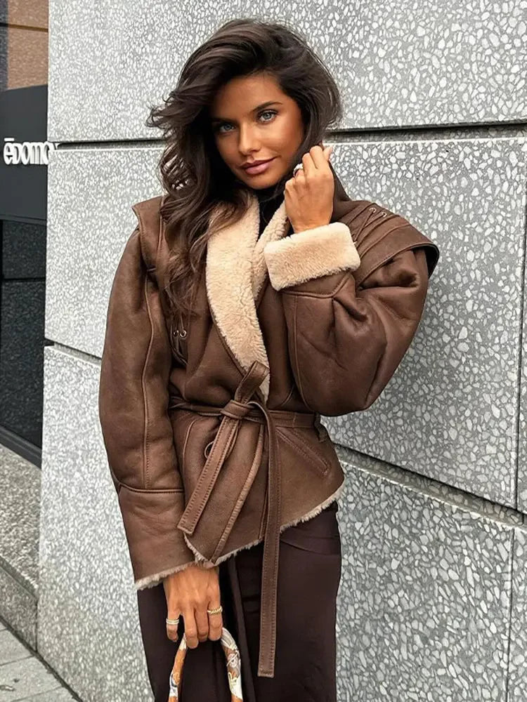 Retro Sleeve Leather Jacket