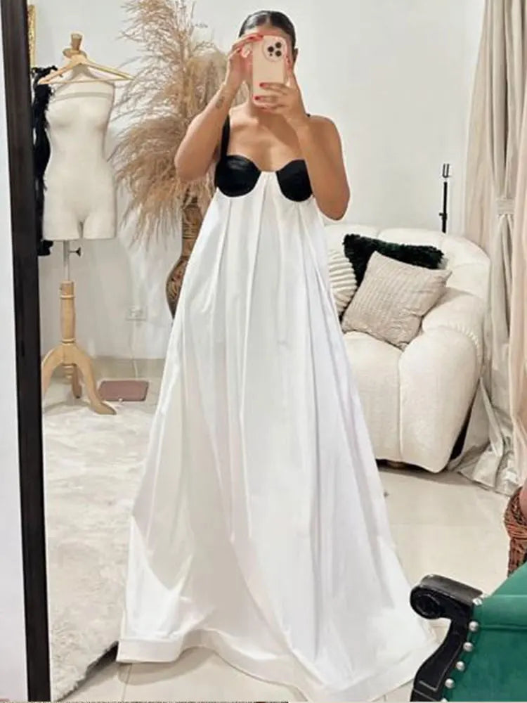 Sleeveless Backless Lace Up Vestidos Dress