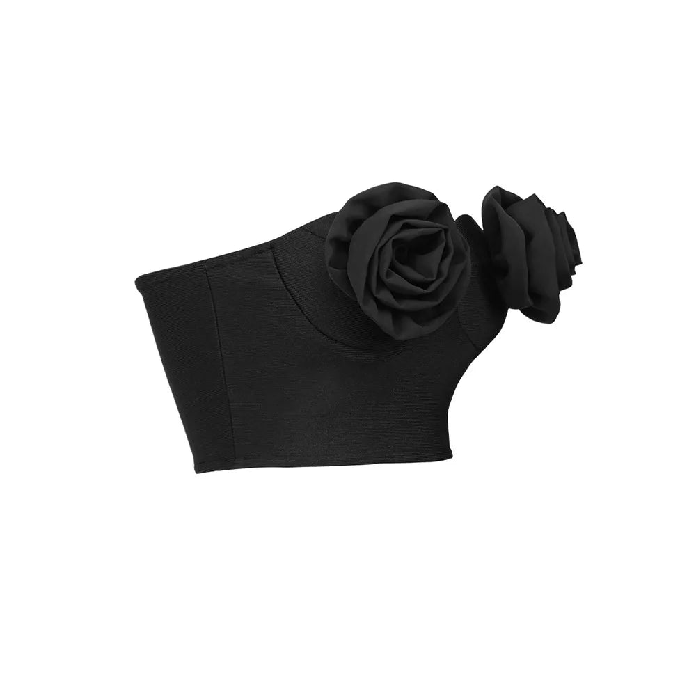 Bandage 3D Flower Chic Top