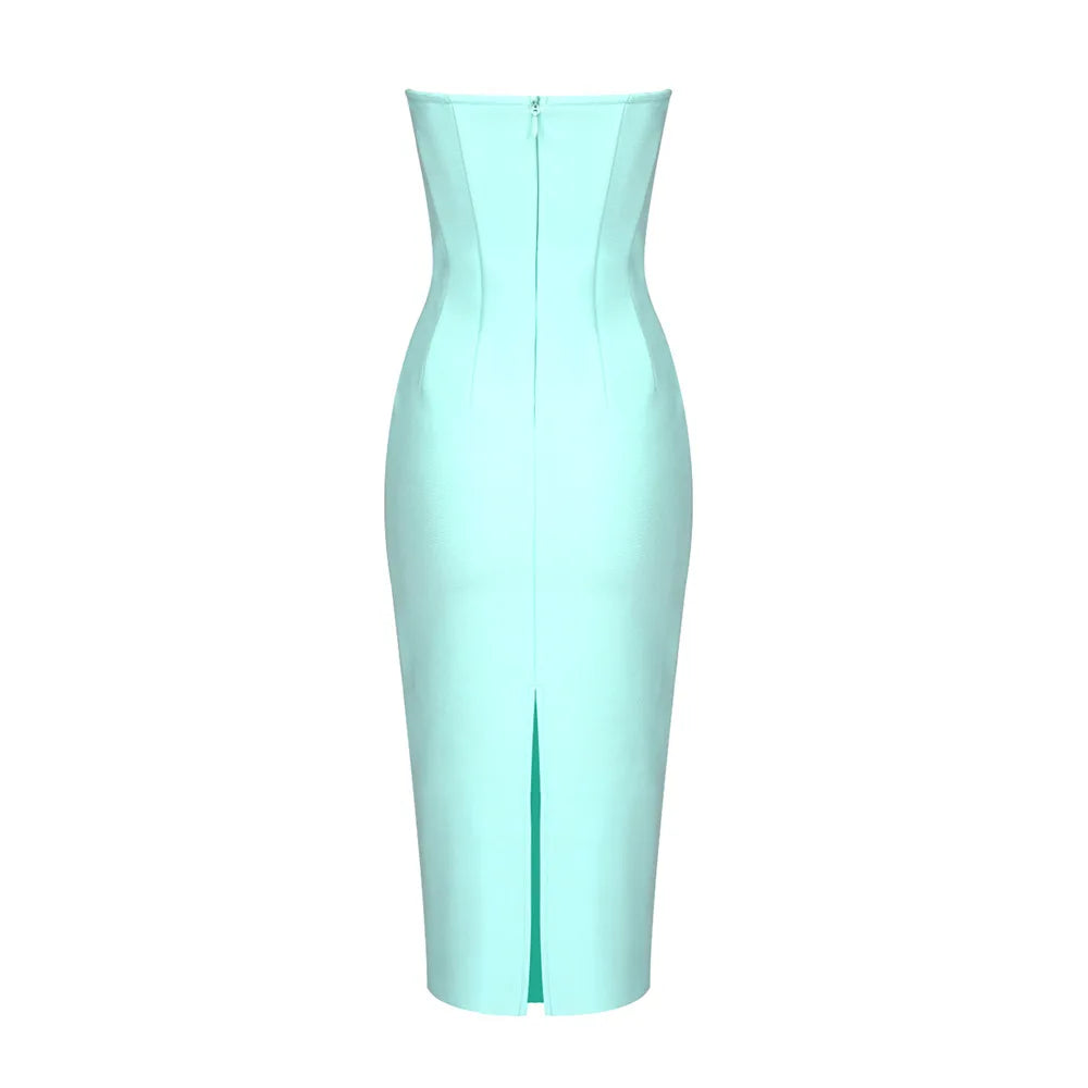 Strapless Bodycon Midi Dresses