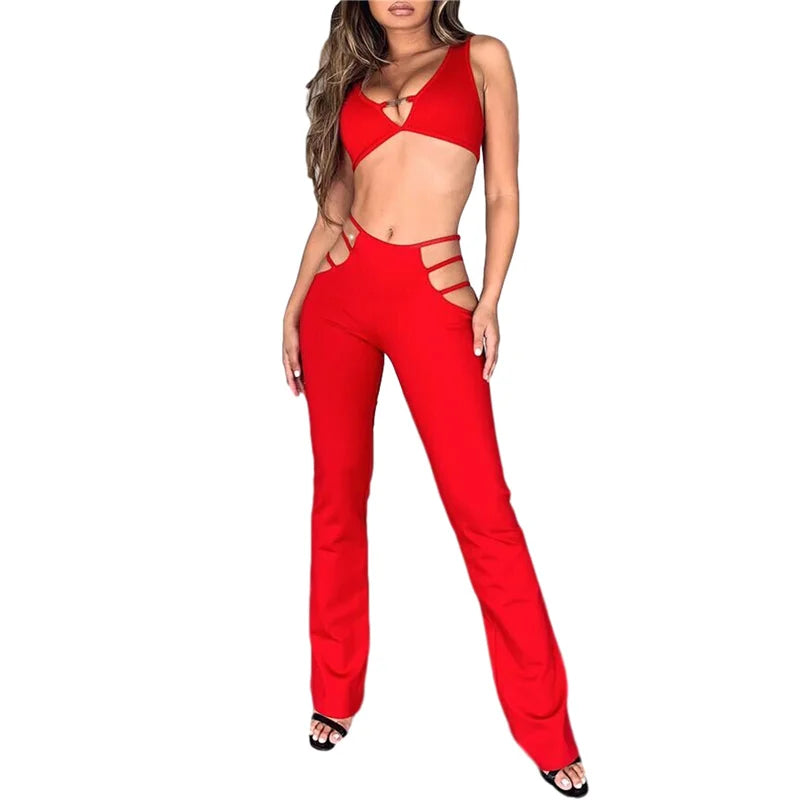 Flare Pants Fashion Classic Low Waist