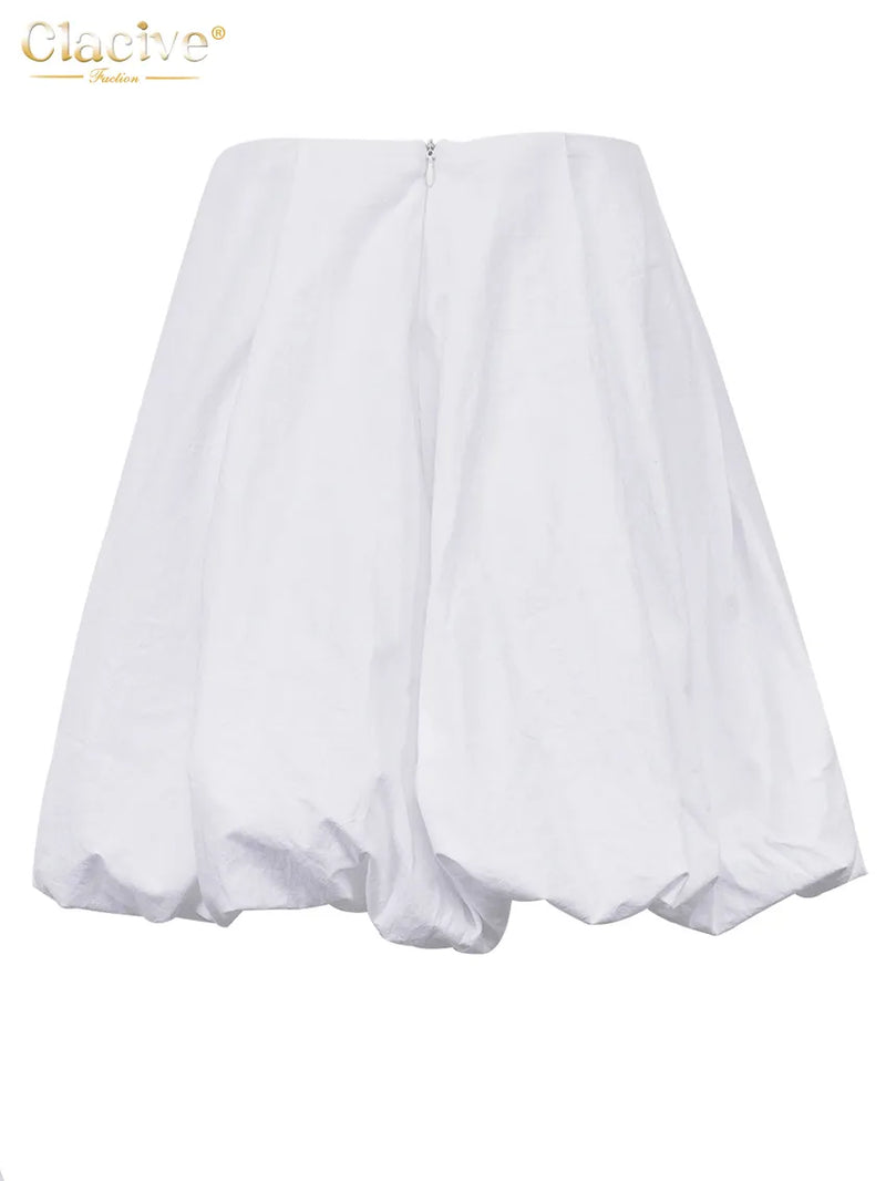 Elegant Mid Waist Office Lady Mini Skirts