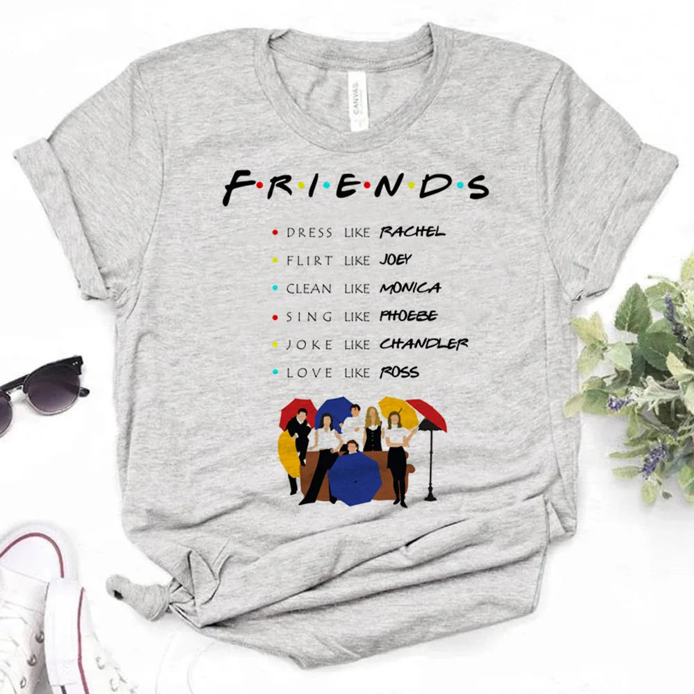 Friends Tv Show Chandler tshirt women manga graphic anime t-shirts female streetwear