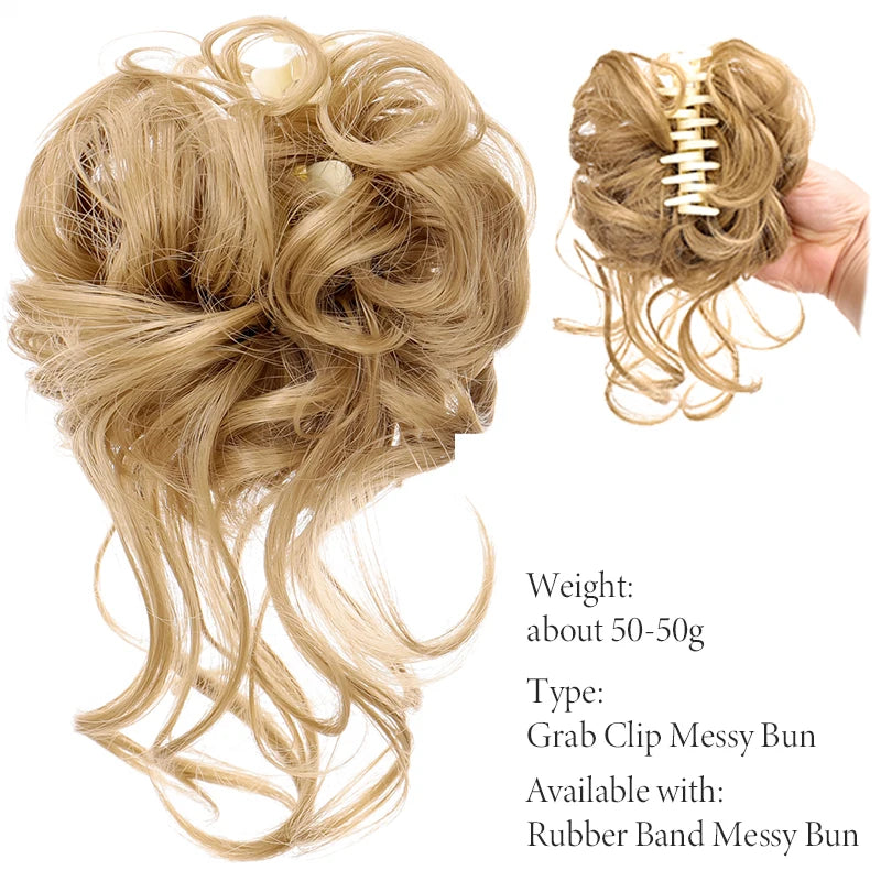 synthetic Messy Hair Bun Accessories For Women Scrunchie Clip-on Hair Chignon Extensions Fashion Bun