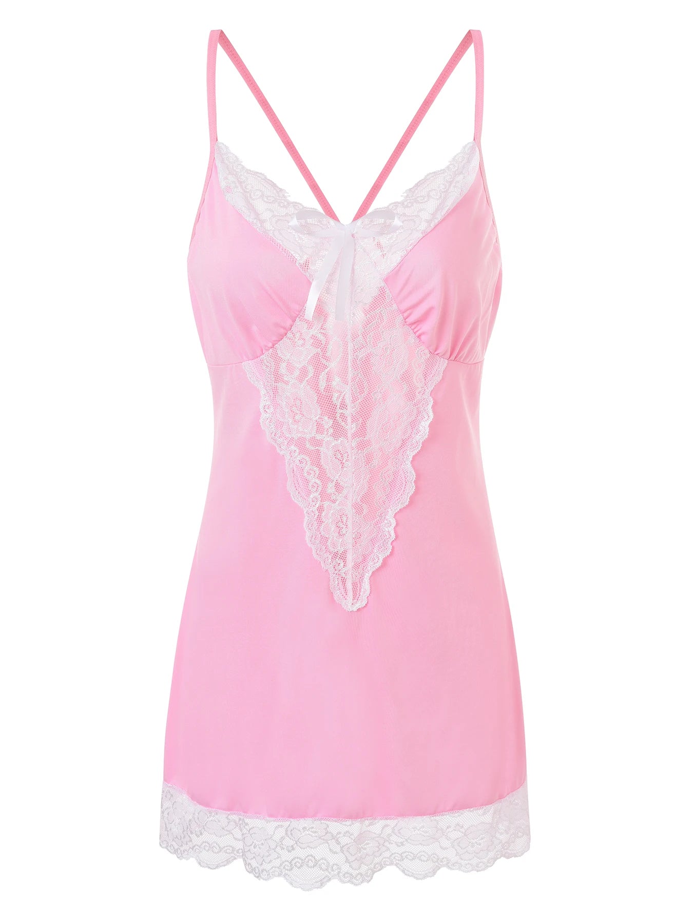 Plus - Size Romantic Lace Lingerie Dresses: Heart/Leopard Prints