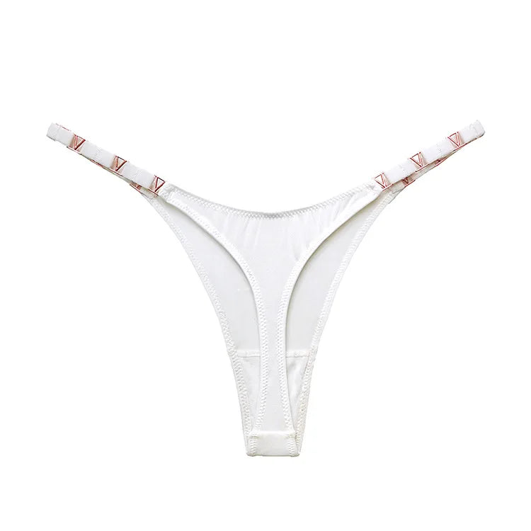 Thong Women Underwear Briefs Panties Zebra Flower Low Rise Luxury Metal Buckle G-String Bikini Girls Female Panty