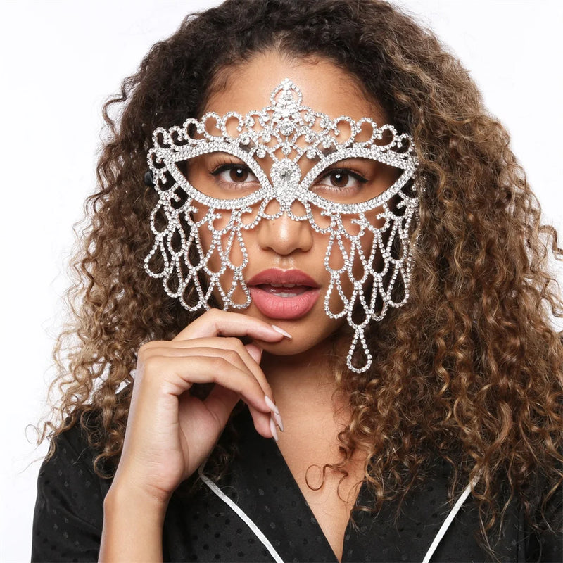 Rhinestone Eye Mask Masque Cover