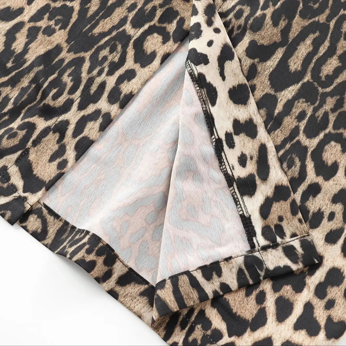 Dresses for Women Summer Dress Woman leopard print Midi Shirt Style Short Sleeved Dress