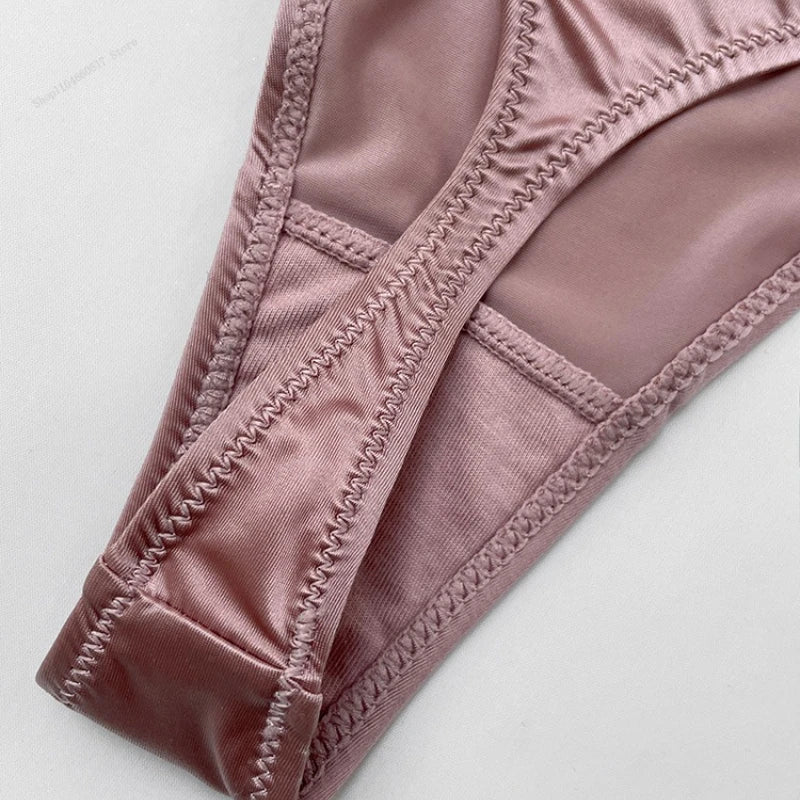 Thong Women Underwear Briefs Panties Zebra Flower Low Rise Luxury Metal Buckle G-String Bikini Girls Female Panty