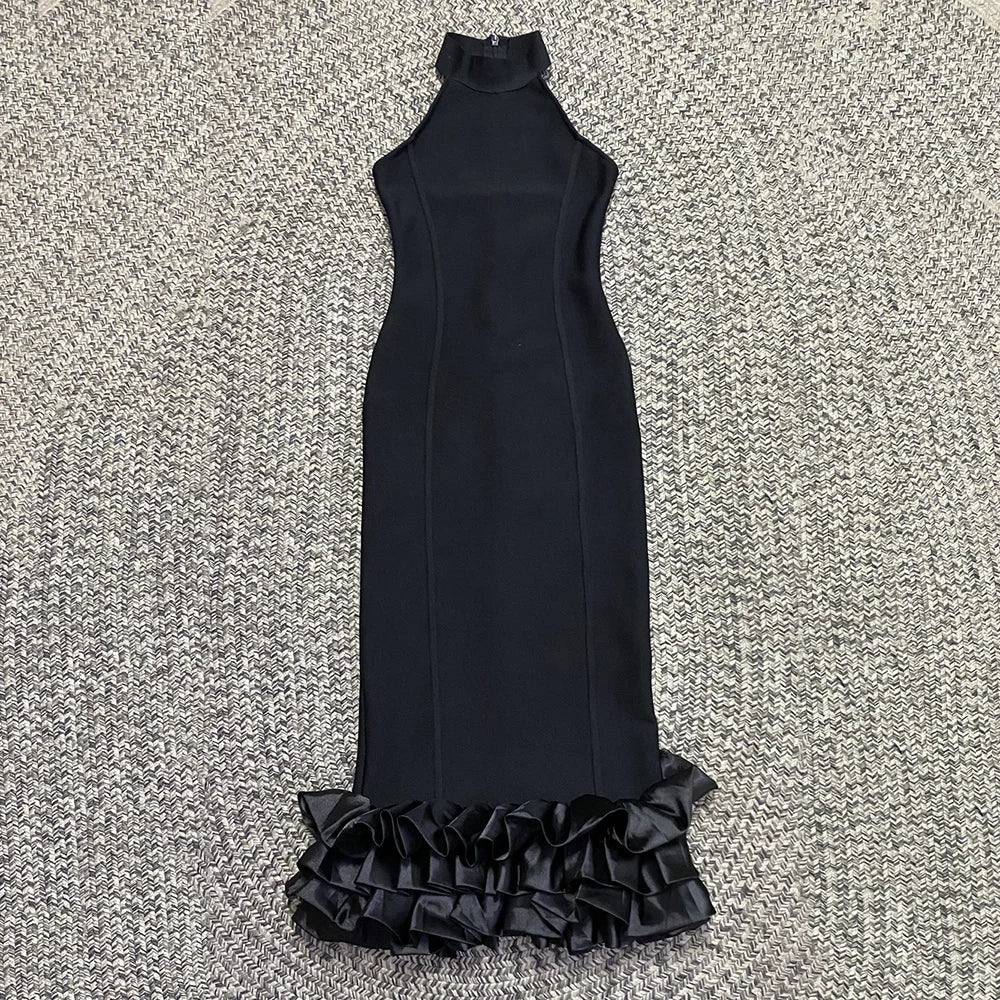 Elegant Bandage Midi Dresses