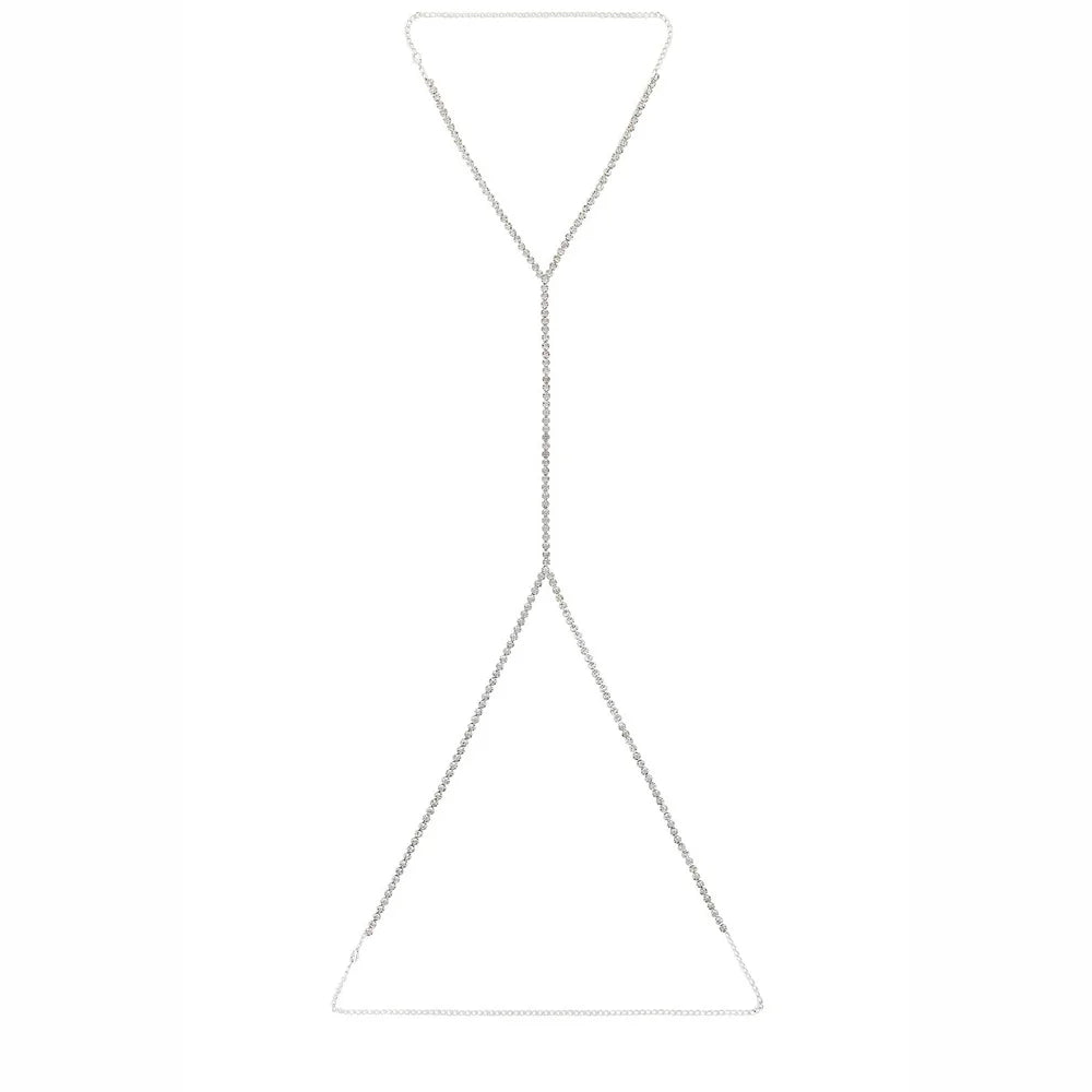 Rhinestone Body Chain Bra Necklace