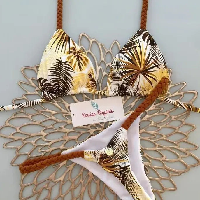 Bikini High Waisted Swimsuit Bikini Set Zebra Print Women's Brazilian Swimsuit New Bikini Swimsuit