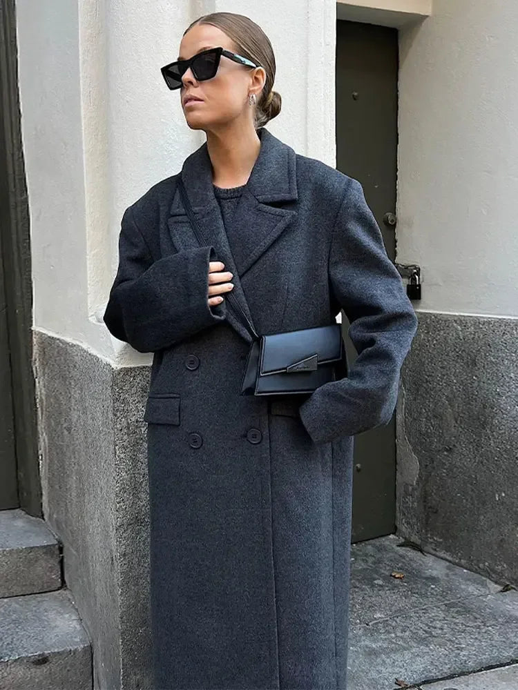 Collar Thicken Long Overcoat