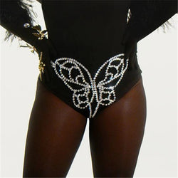 Butterfly Rhinestone Body Chains Jewelry Bikini Panties