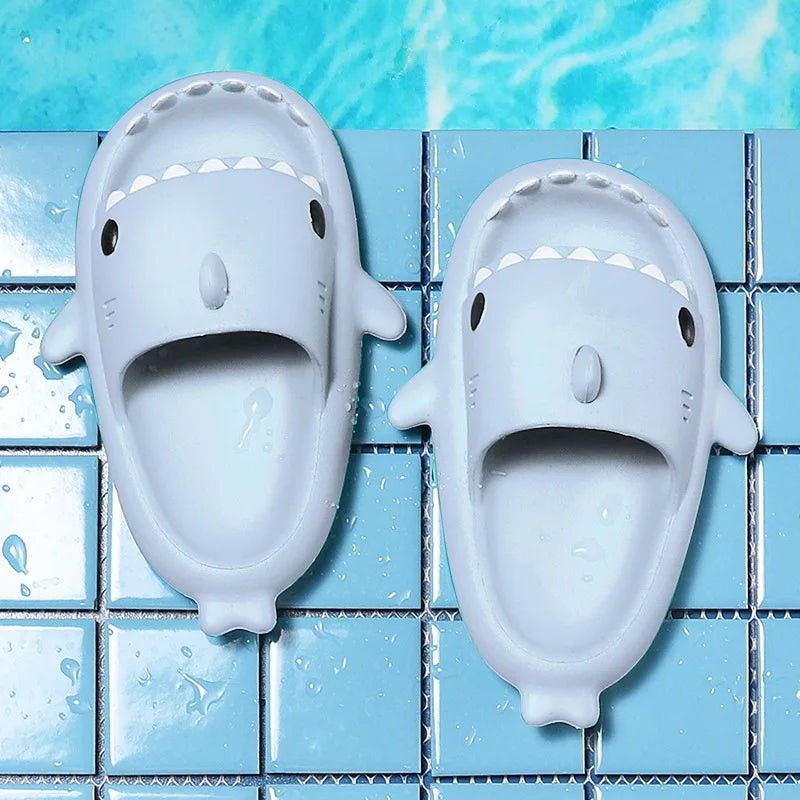 Summer Shark Slippers Anti-skid Flat Shoes Couple Children's Sandals