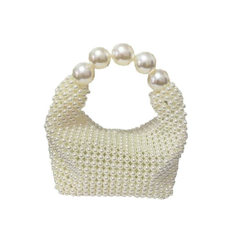 Cute Mini Handmade Shoulder Pearl Party Bag