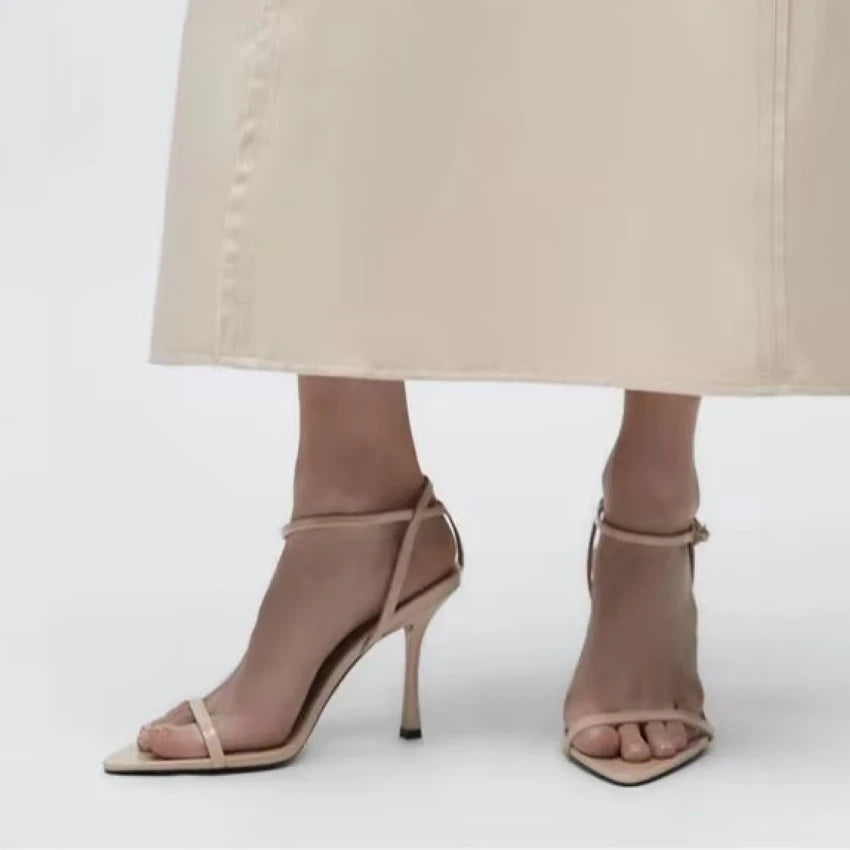 Ankle Strap Women Sandals Summer Fashion Sexy Thin High Heels Gladiator Sandal Shoes Narrow Band Party Dress Pump Shoes