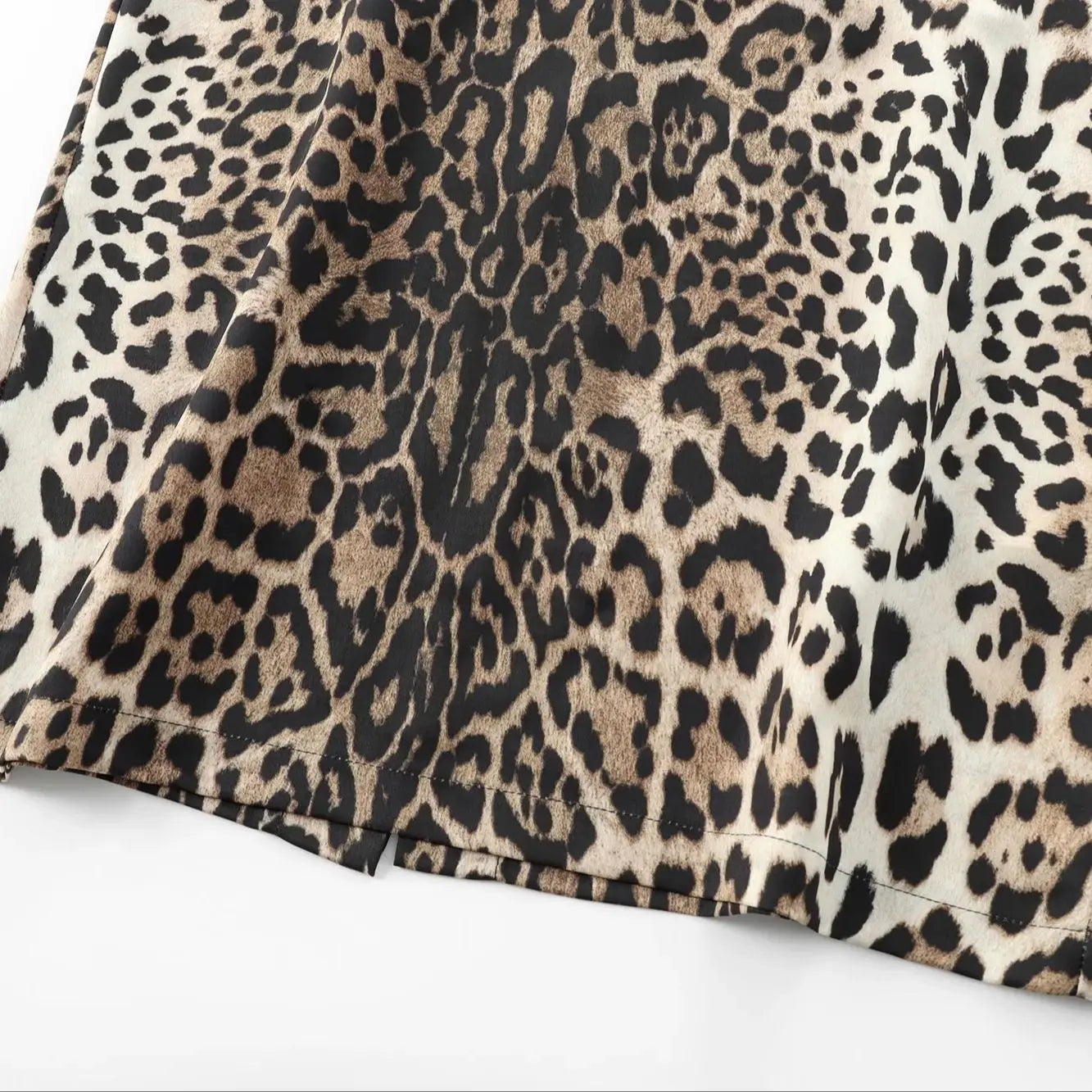 Dresses for Women Summer Dress Woman leopard print Midi Shirt Style Short Sleeved Dress