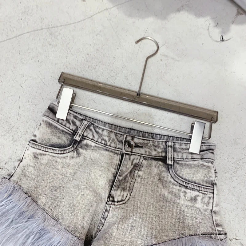 Feather Denim Jean Short