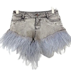 Feather Denim Jean Short