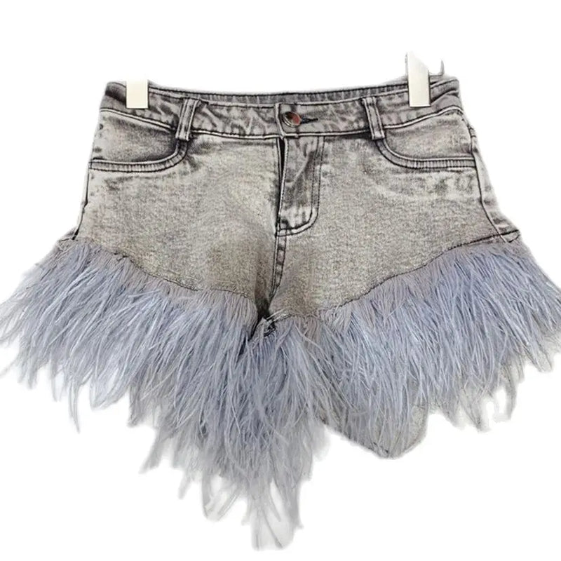 Feather Denim Jean Short