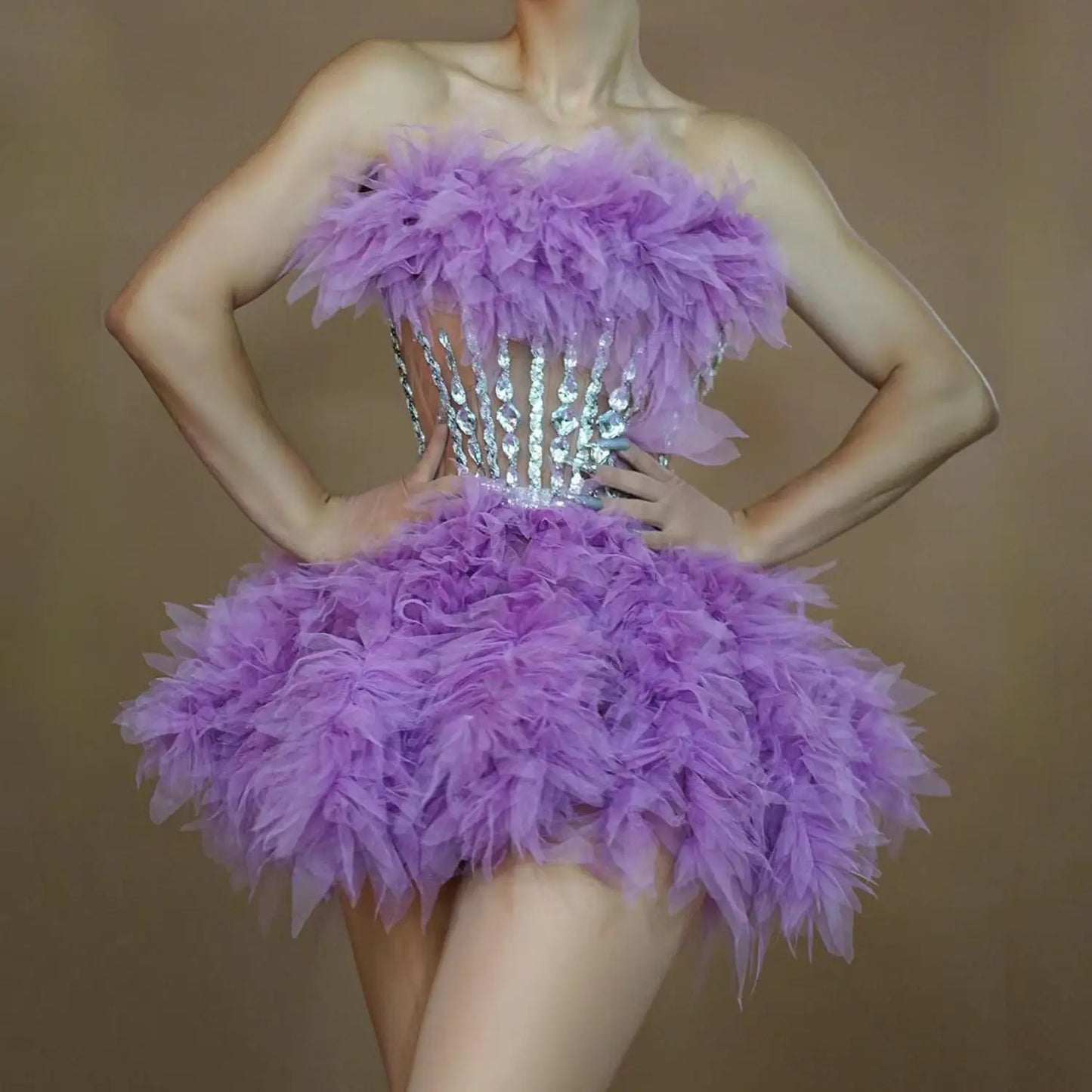 Sheer Mesh Luxury Women Cocktail Gowns Sparkly Crystals Dresses Mini Prom Dress