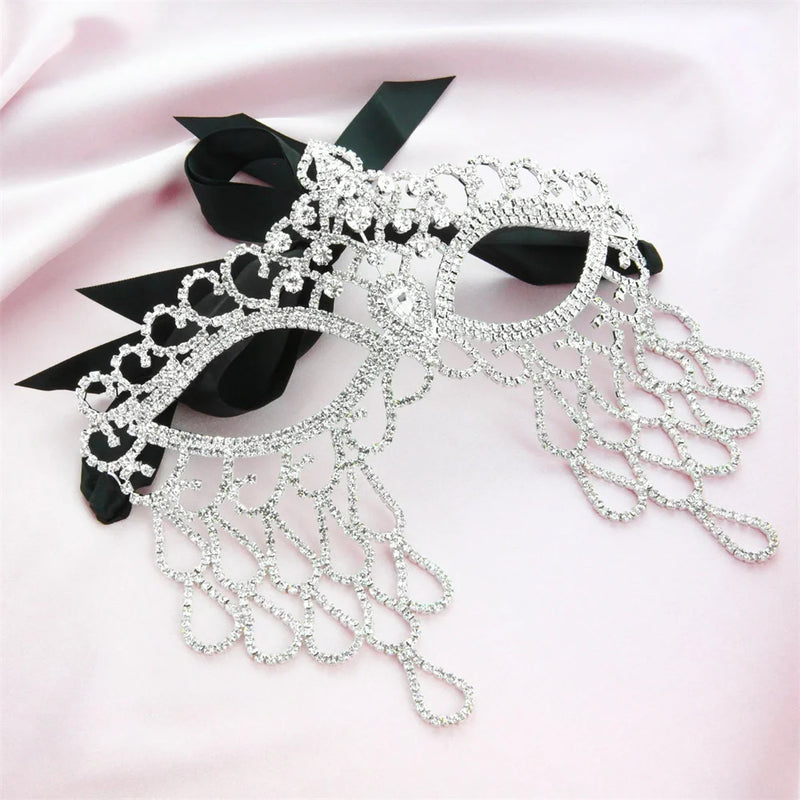 Rhinestone Eye Mask Masque Cover